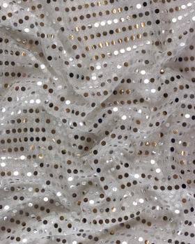 Round Glitter Fabric Silver - Tissushop